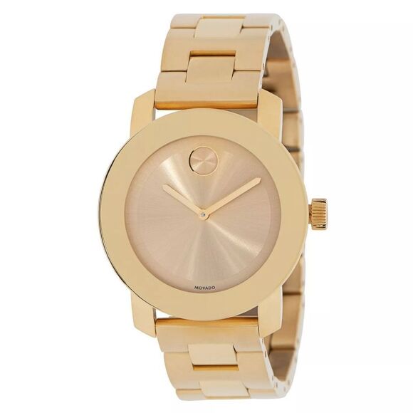 Movado Accessories - Movado Women's Bold Gold-Tone Dial Quartz Watch